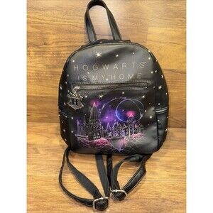 Harry Potter Hogwarts 10” Mini Black Backpack with Adjustable Straps